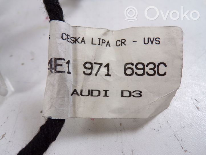 Audi A8 S8 D3 4E Faisceau de câblage de porte arrière 4E1971693C