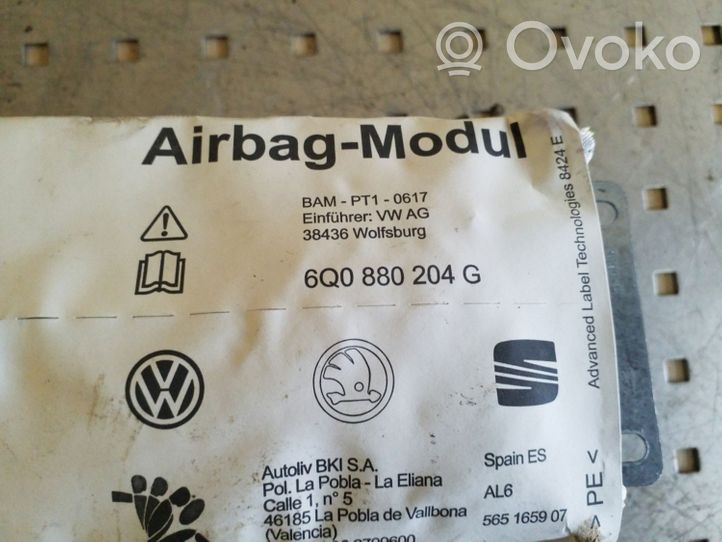 Volkswagen Polo IV 9N3 Poduszka powietrzna Airbag pasażera 6Q0880204G
