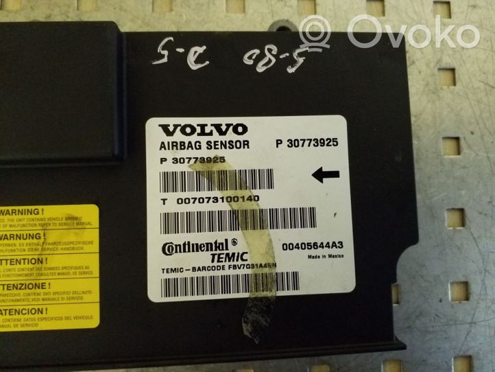 Volvo S80 Oro pagalvių valdymo blokas 30773925