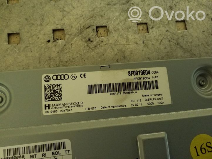 Audi A6 S6 C6 4F Monitori/näyttö/pieni näyttö 8F0919604