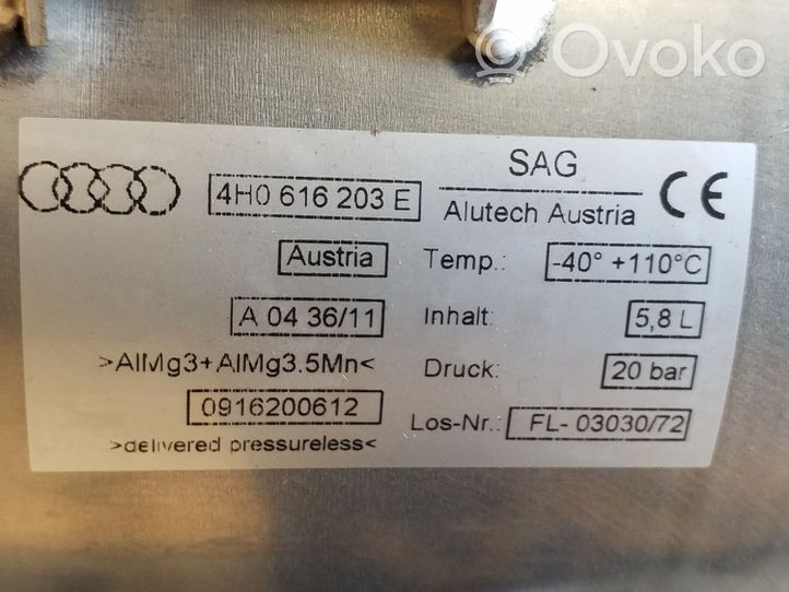 Audi A8 S8 D4 4H Zbiornik powietrza tylnego zawieszenia pneumatycznego 4H0616203E