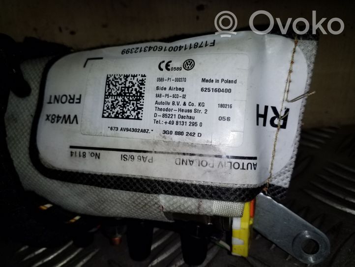 Volkswagen PASSAT B8 Seat airbag 3G0880242D