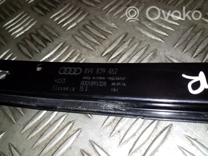 Audi A3 S3 8V Mechanizm podnoszenia szyby tylnej bez silnika 8V4839462