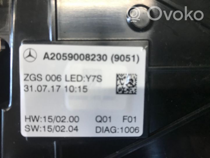 Mercedes-Benz C W205 Światło fotela przedniego A2059008230