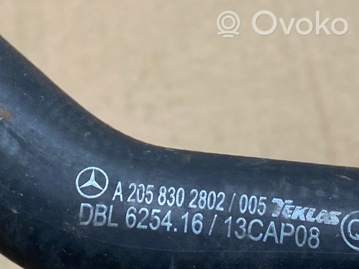 Mercedes-Benz C W205 Dzesēšanas šķidruma caurulīte (-es) / šļūtene (-es) A2058302802
