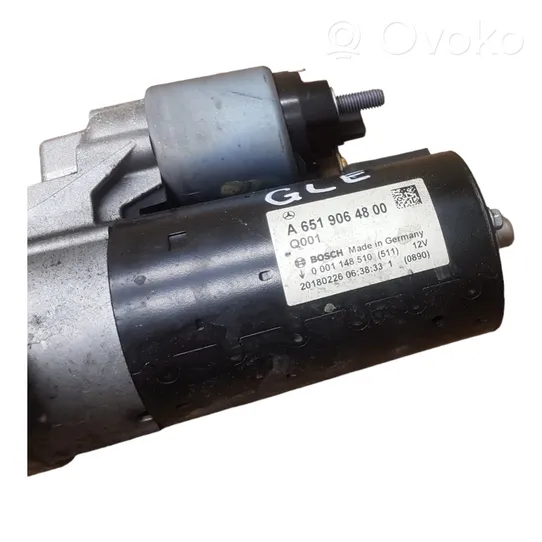 Mercedes-Benz GLE (W166 - C292) Motorino d’avviamento A6519064800