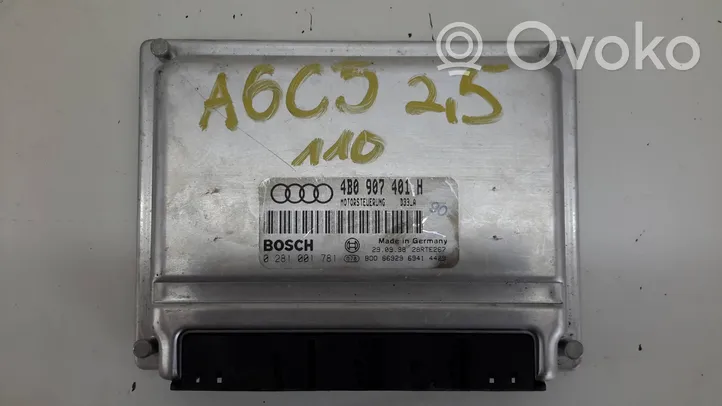 Audi A6 S6 C5 4B Moottorin ohjainlaite/moduuli 4B0907401H