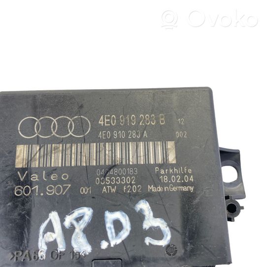 Audi A8 S8 D3 4E Unité de commande, module PDC aide au stationnement 4E0919283B