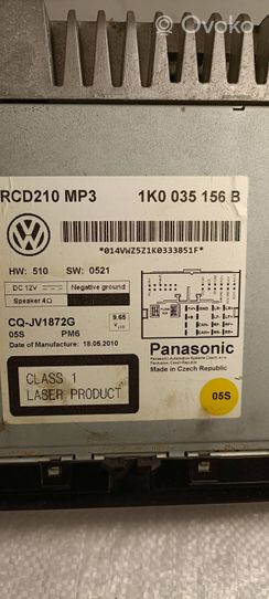 Volkswagen Golf VI Unità principale autoradio/CD/DVD/GPS 1K0035156B
