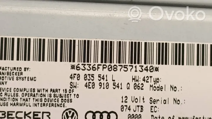 Audi A4 S4 B8 8K Skaņas pastiprinātājs 4F0035541L