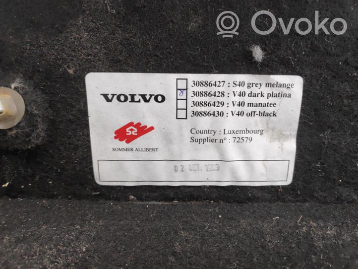 Volvo S40, V40 Doublure de coffre arrière, tapis de sol 30886427