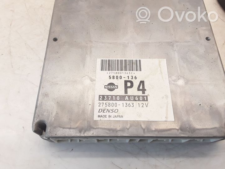 Nissan Primera Komputer / Sterownik ECU i komplet kluczy 23710AU601