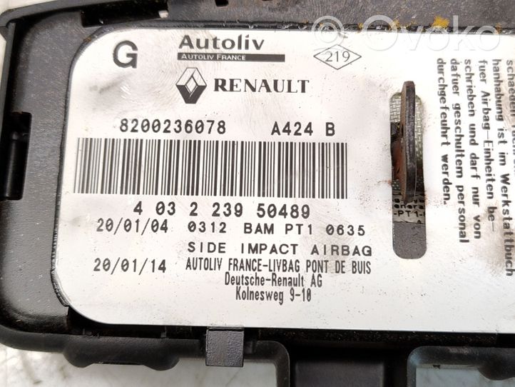 Renault Laguna II Airbag de siège 8200236078