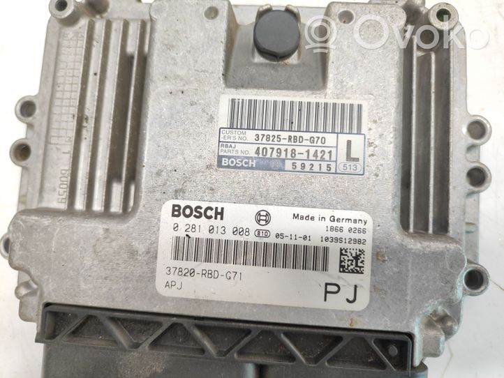 Honda Accord Kit centralina motore ECU e serratura 0281013008