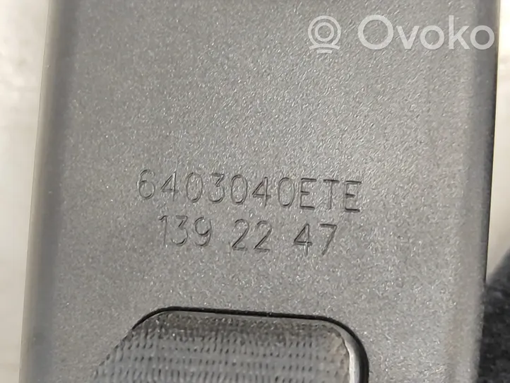 Opel Corsa F Takaistuimen turvavyön solki 1312247