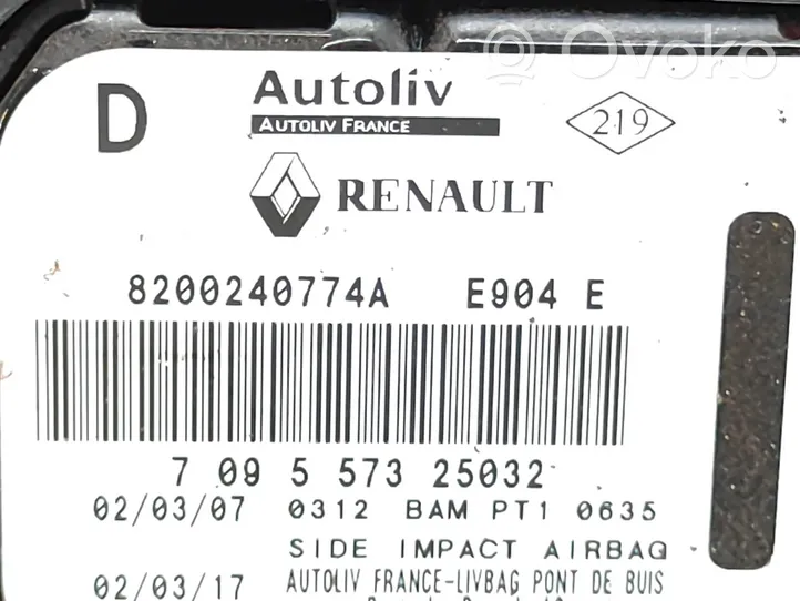 Renault Espace -  Grand espace IV Airbag de siège 8200240774A