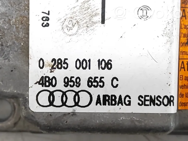 Audi A6 S6 C5 4B Sterownik / Moduł Airbag 0285001106
