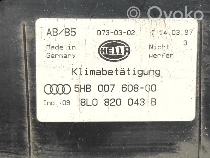 Audi A3 S3 8L Unité de contrôle climatique 5HB007608
