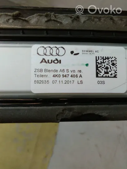 Audi A6 S6 C8 4K Muu kynnyksen/pilarin verhoiluelementti 4K0947406A