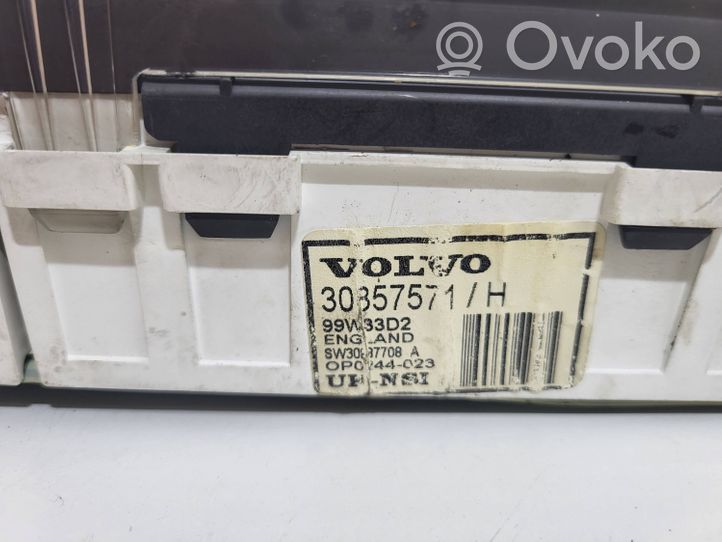 Volvo S40, V40 Compteur de vitesse tableau de bord 30857571