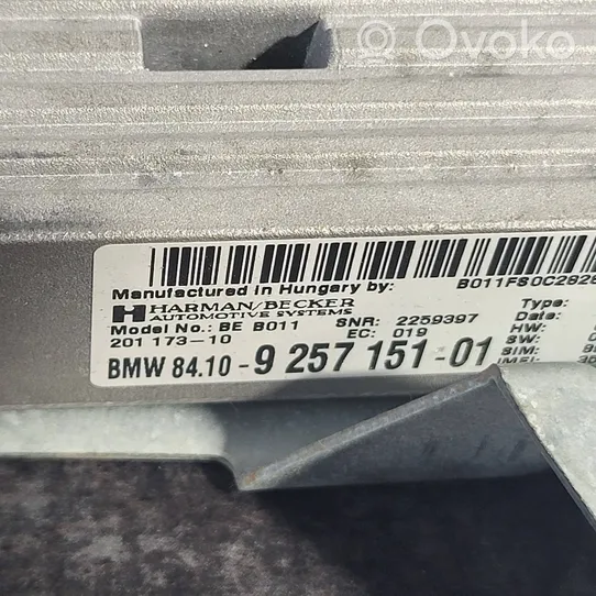 BMW 5 F10 F11 Moduł / Sterownik Bluetooth 9257151