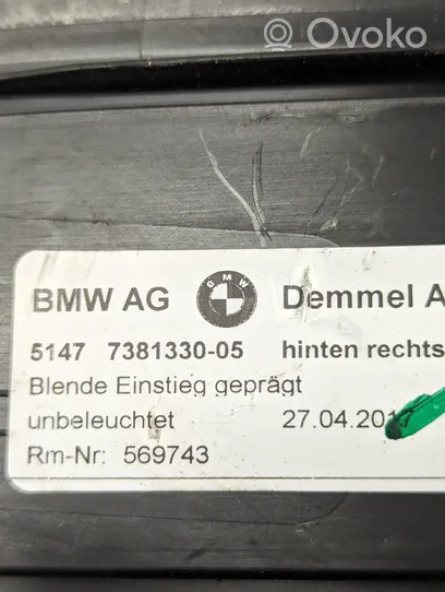 BMW 5 G30 G31 Rivestimento posteriore minigonna laterale 7381330