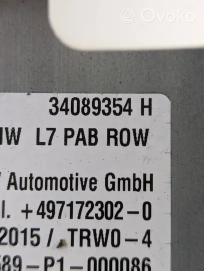 BMW 3 F30 F35 F31 Poduszka powietrzna Airbag pasażera 34089354