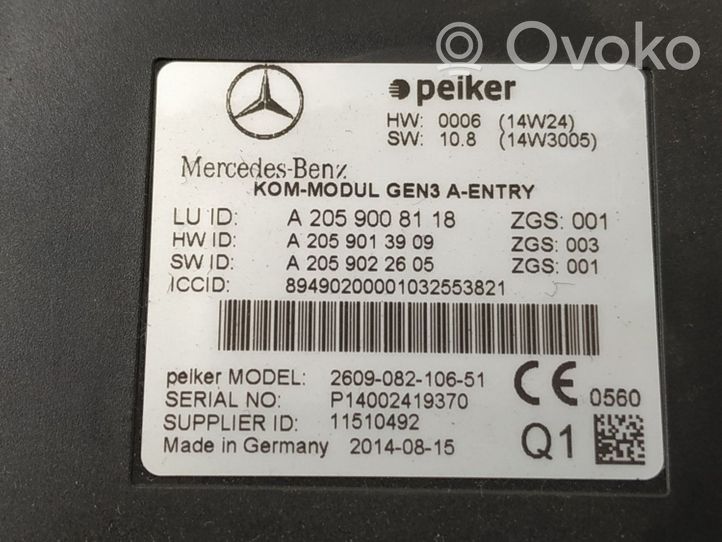 Mercedes-Benz C W205 Phone control unit/module 