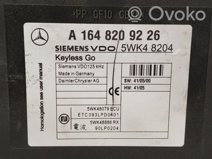 Mercedes-Benz ML W164 Module de contrôle sans clé Go 