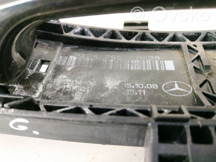 Mercedes-Benz GLK (X204) Klamka zewnętrzna drzwi tylnych 2047600170