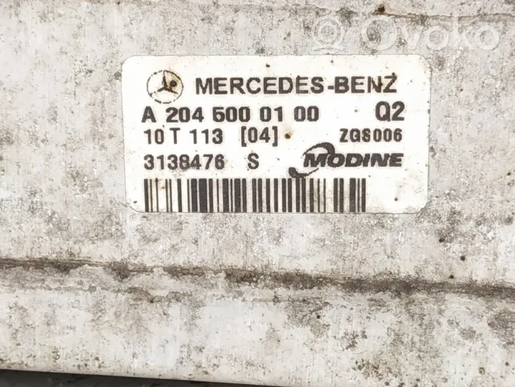 Mercedes-Benz E W212 Refroidisseur intermédiaire 