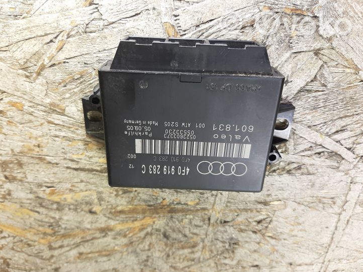 Audi A6 S6 C6 4F Pysäköintitutkan (PCD) ohjainlaite/moduuli 4F0919283C