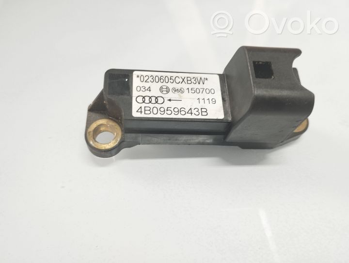 Audi A6 S6 C5 4B Sensore d’urto/d'impatto apertura airbag 4B0959643B