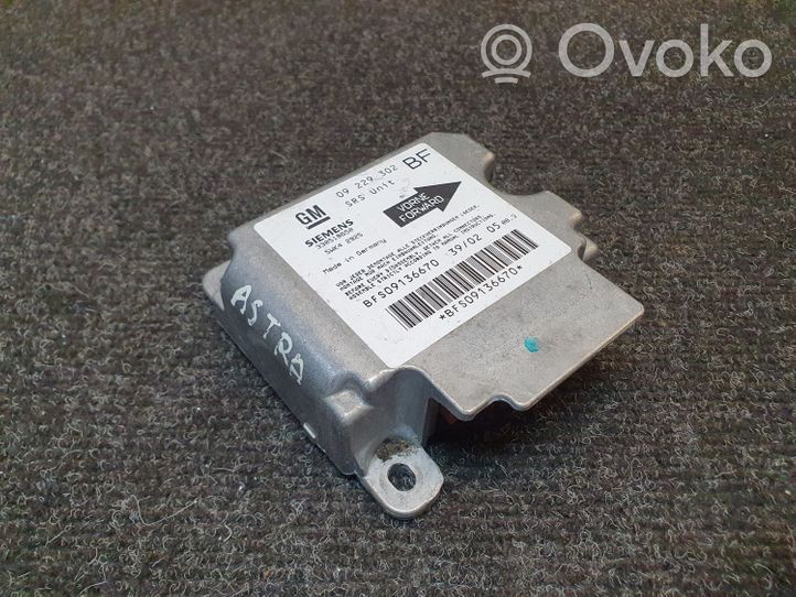 Opel Astra G Module de contrôle airbag 09229302BF