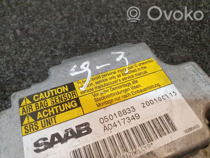 Saab 9-3 Ver2 Centralina/modulo airbag 05018833