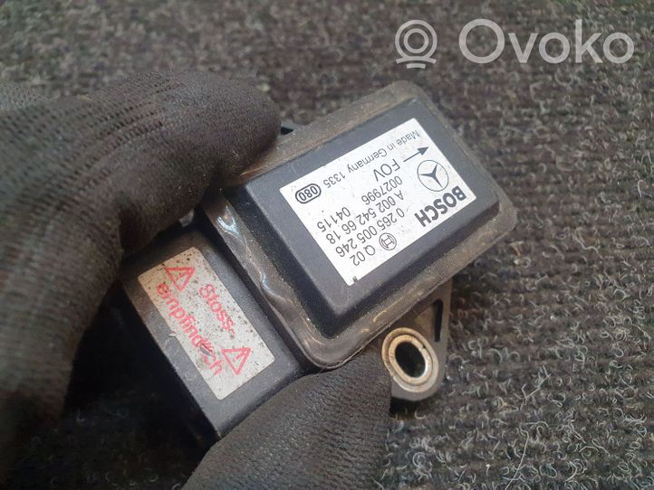 Mercedes-Benz Vaneo W414 ESP (elektroniskās stabilitātes programmas) sensors (paātrinājuma sensors) 0265005246