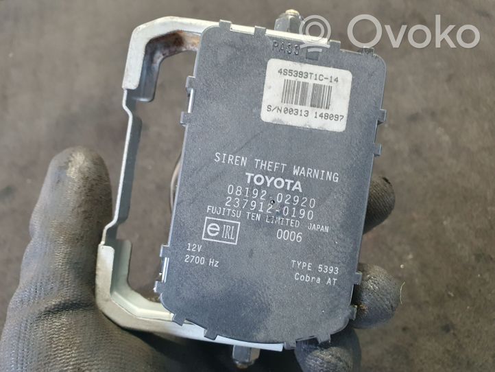 Toyota Avensis T250 Syrena alarmu 0819202920