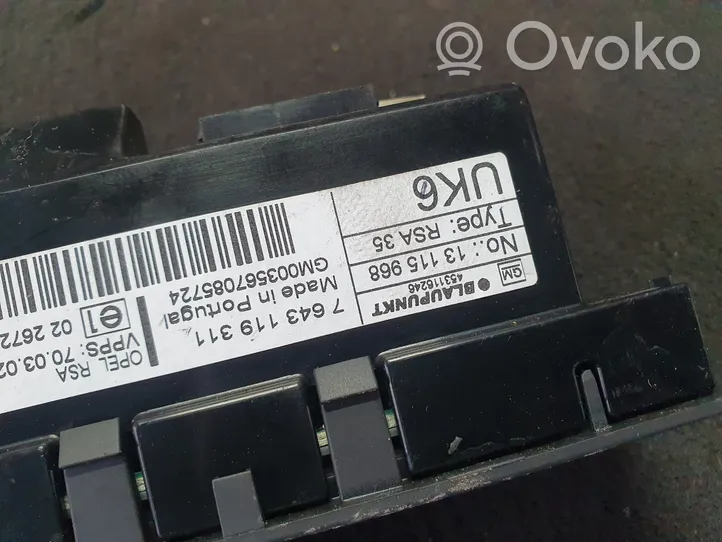 Opel Signum Multimediju kontrolieris 7643119311