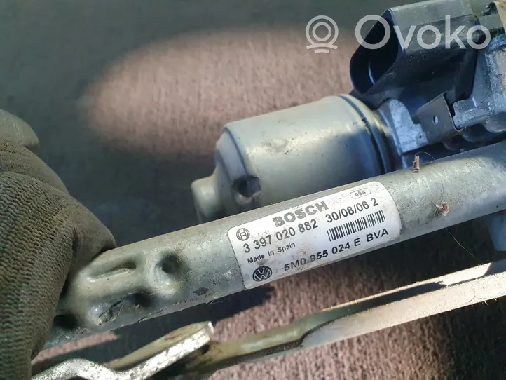 Volkswagen Golf Plus Mechanizm i silniczek wycieraczek szyby przedniej / czołowej 5M0955024E