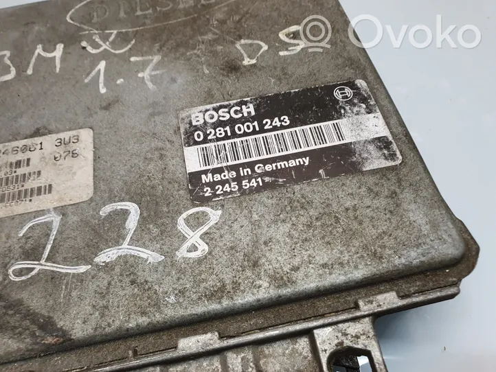 BMW 3 E36 Calculateur moteur ECU 0281001243