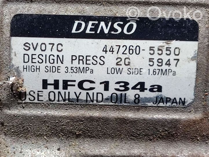 Daihatsu Sirion Ilmastointilaitteen kompressorin pumppu (A/C) 4472605550
