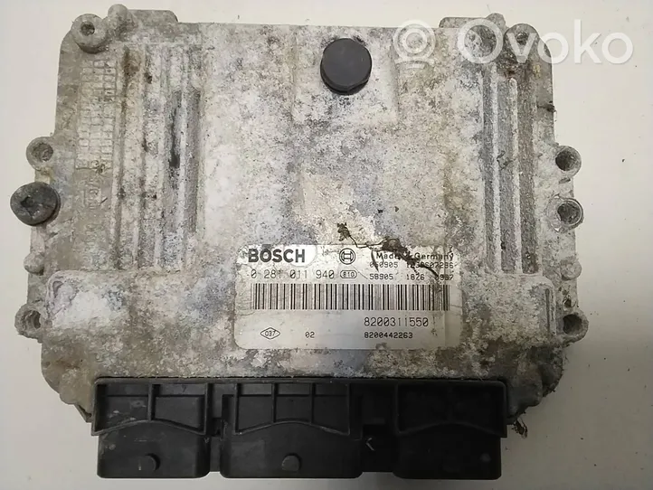 Renault Master II Aizdedzes ECU komplekts 8200311550