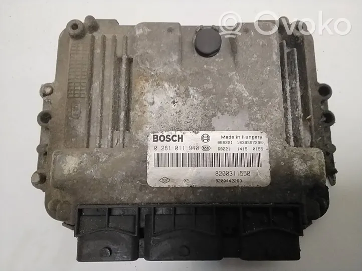 Renault Master II Aizdedzes ECU komplekts 8200442263