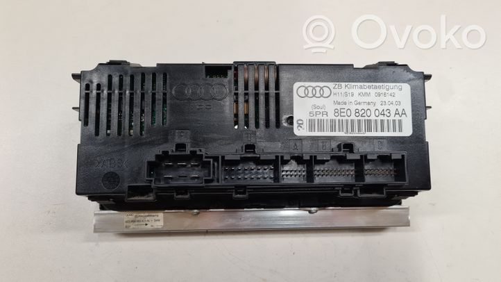 Audi A4 S4 B6 8E 8H Centralina del climatizzatore 8E0820043AA