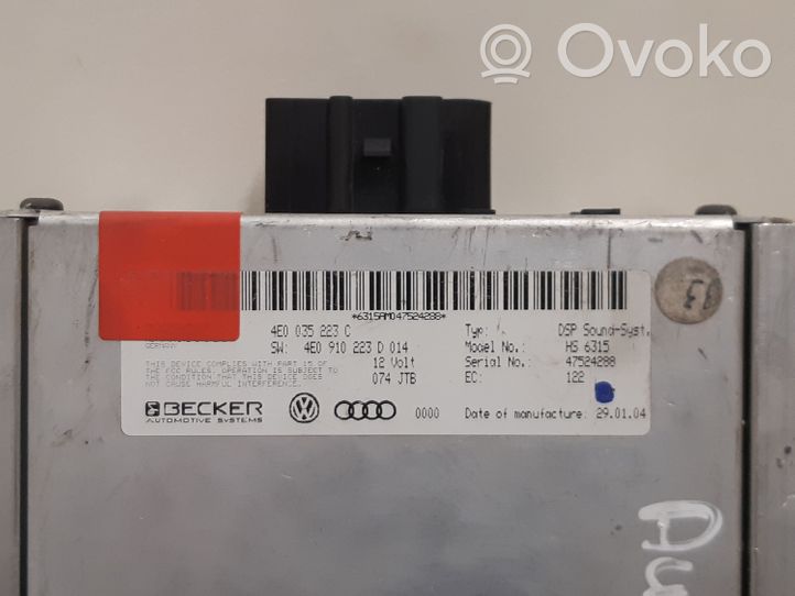 Audi A8 S8 D3 4E Endstufe Audio-Verstärker 4E0035223C