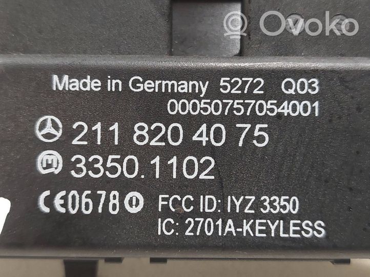 Mercedes-Benz E W211 Centralina/modulo keyless go 2118204075