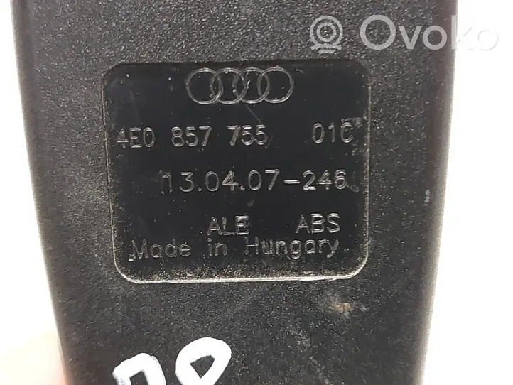 Audi A8 S8 D3 4E Boucle de ceinture de sécurité avant 4E0857755
