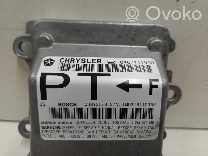 Chrysler PT Cruiser Sterownik / Moduł Airbag 04671419AD