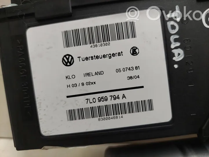 Volkswagen Touareg I Задний двигатель механизма для подъема окон 7L0959794A