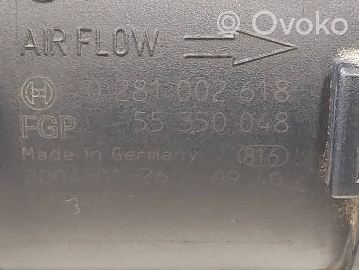 Opel Vectra C Caudalímetro de flujo del aire 55350048